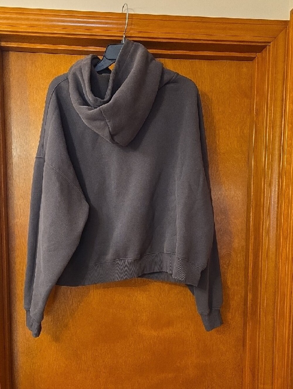 PacSun Charcoal Hoodie with Cream Butterfly Face Graphic - Picture 2 of 4
